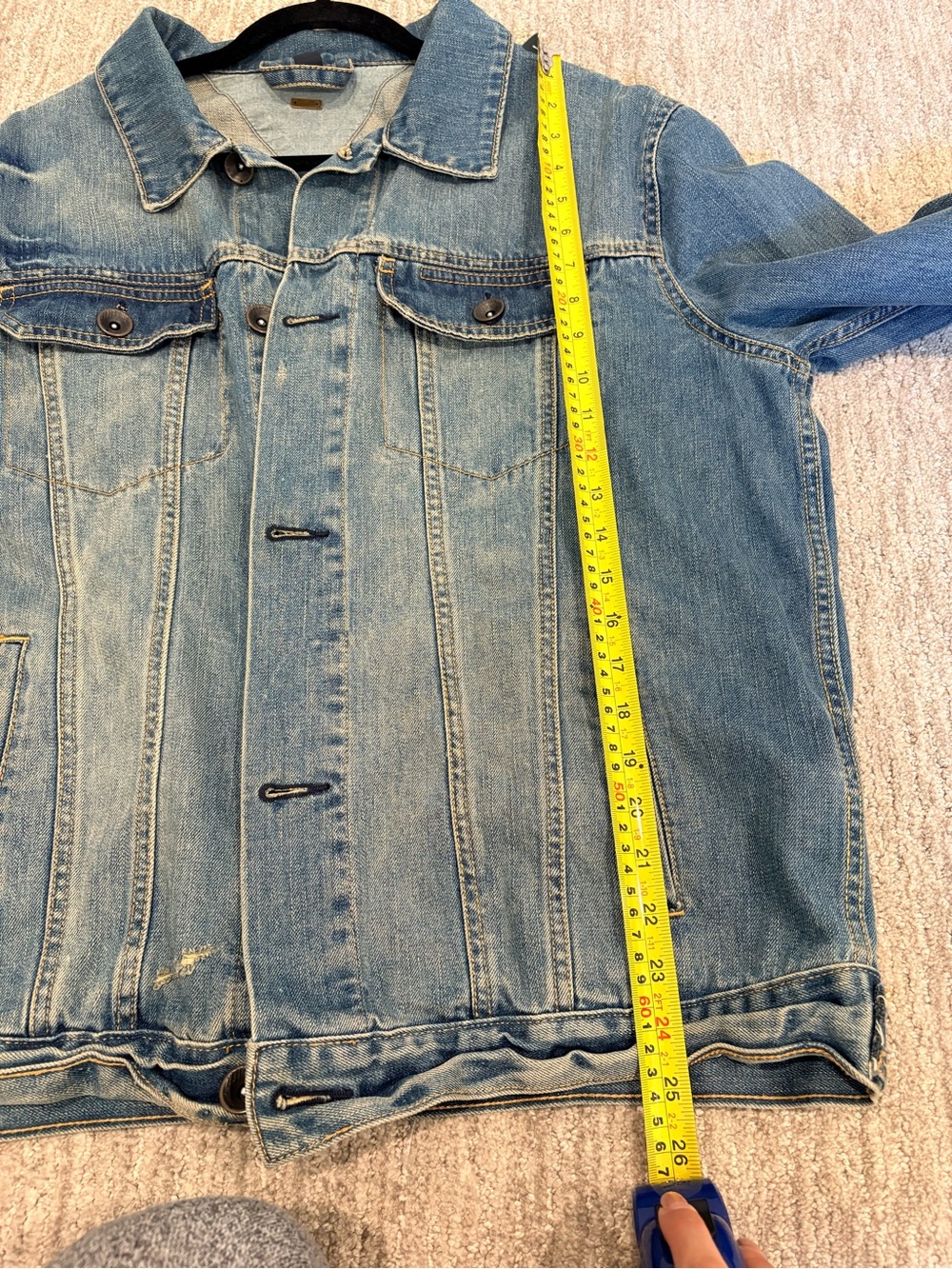 Tommy Hilfiger Men’s 100% Cotton Denim Trucker Jacket | Large | Classic Blue - Picture 11 of 11